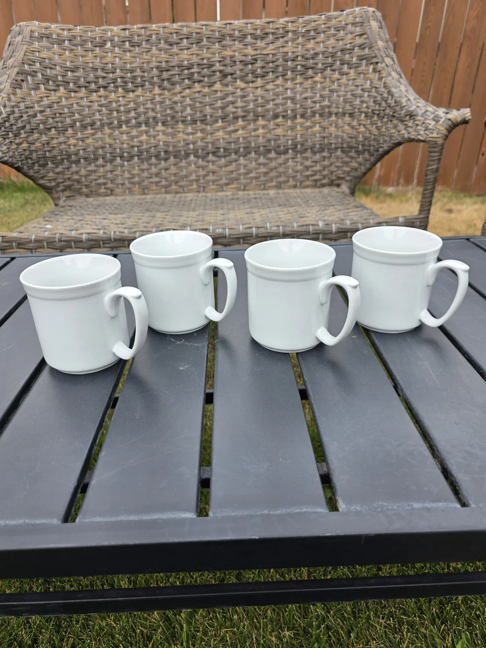 Williams Sonoma White Ceramic Mugs - Set of 4